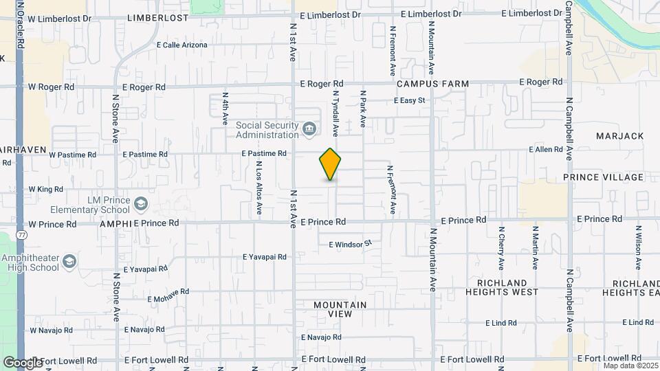 3701 N Tyndall Ave Mapa y Detalles de la Ubicación