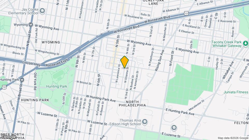 4443 N Gratz St Map and Location Details