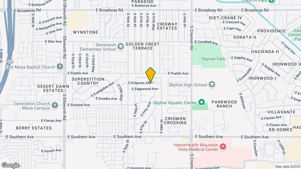 9721 E Empress Ave Map and Location Details