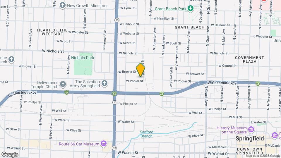 1315 W Poplar St Map and Location Details