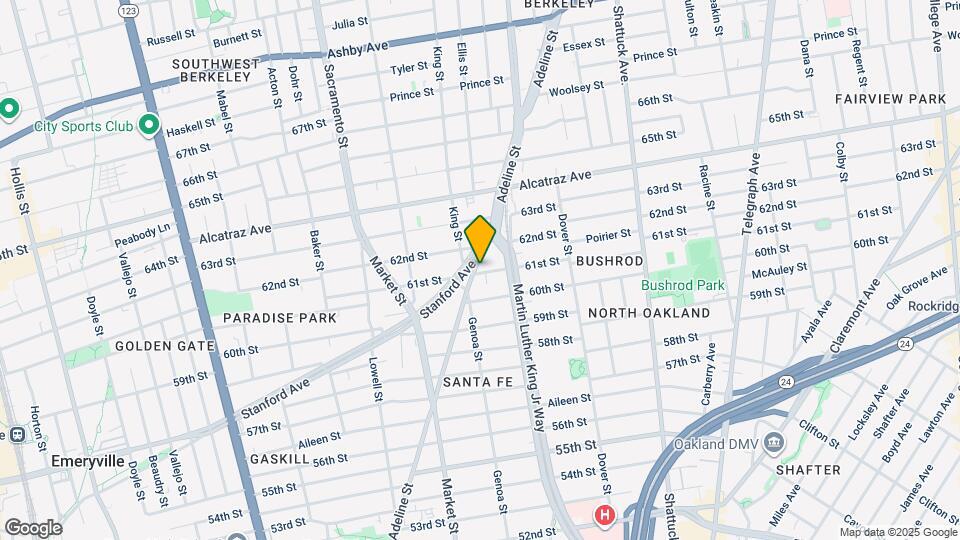 6100 Adeline St Map and Location Details