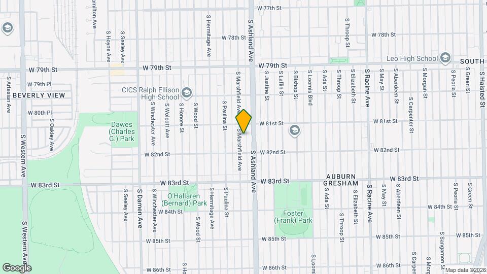 8125 S Marshfield Ave Map and Location Details