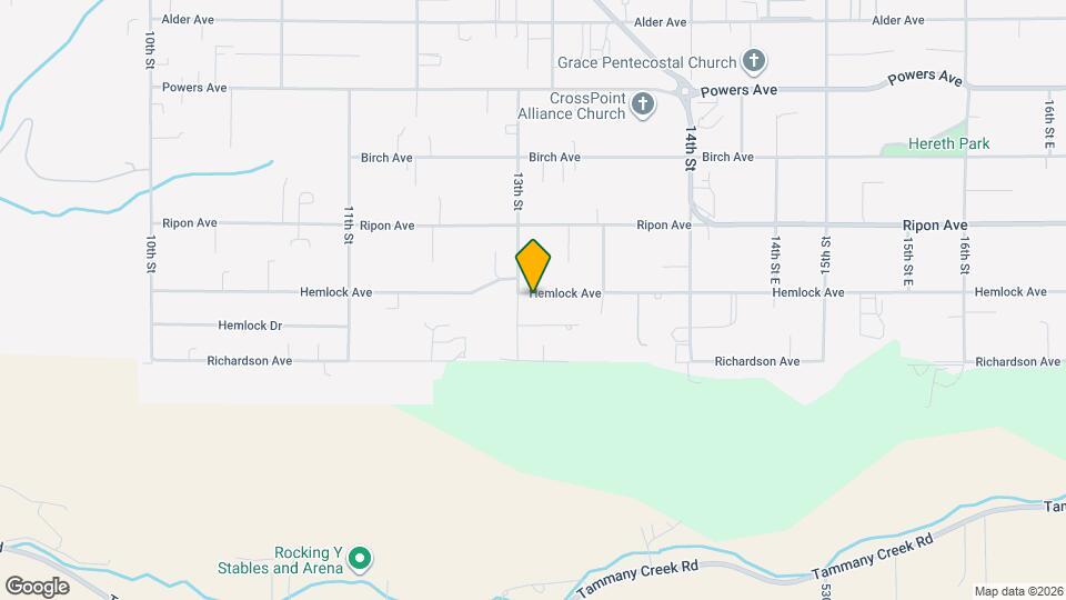 1306 Hemlock Ave Map and Location Details