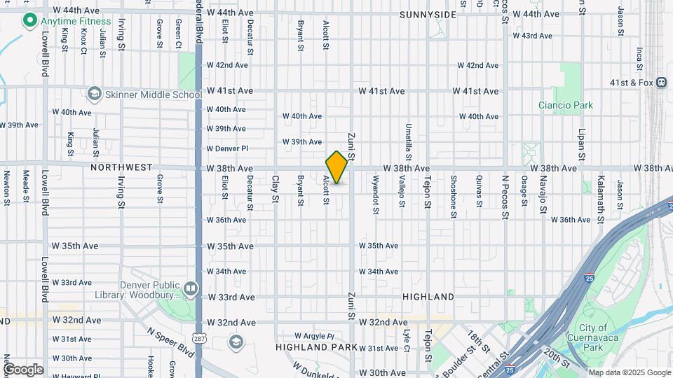 2445 W 37th Ave Map and Location Details