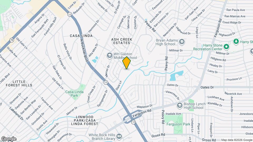 1820 Mariposa Dr Map and Location Details