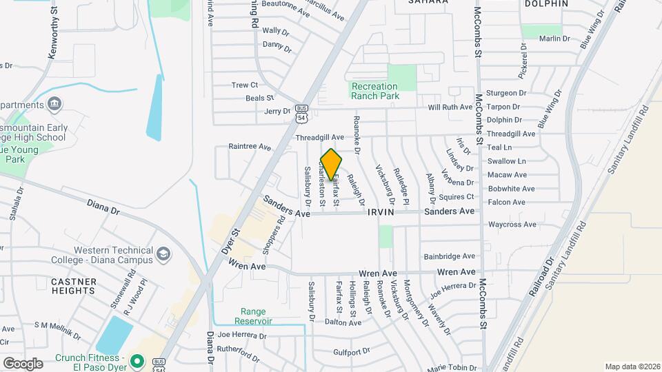 9513 Fairfax St Map and Location Details