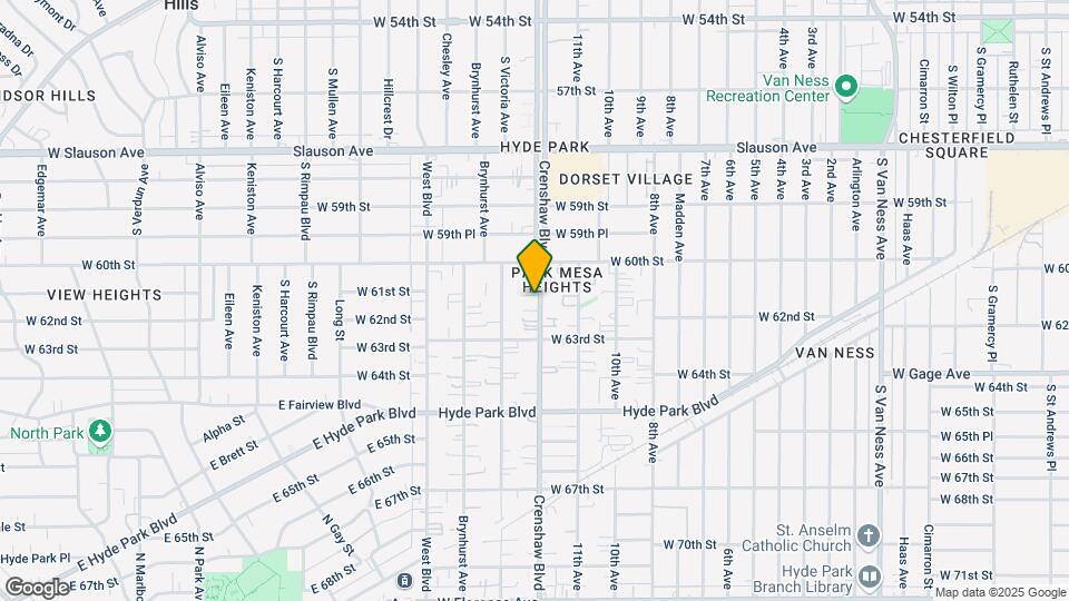 6109 S Crenshaw Blvd Map and Location Details