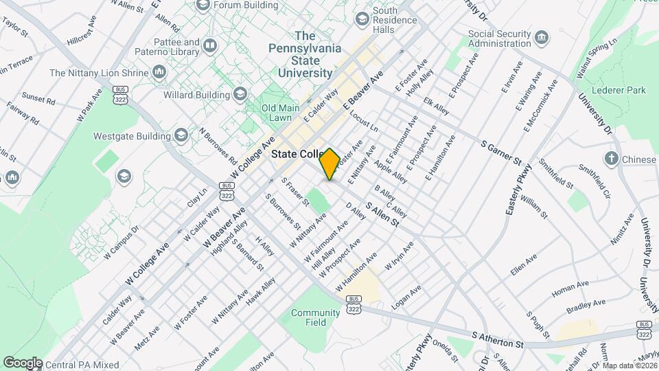 310 S Allen St Map and Location Details