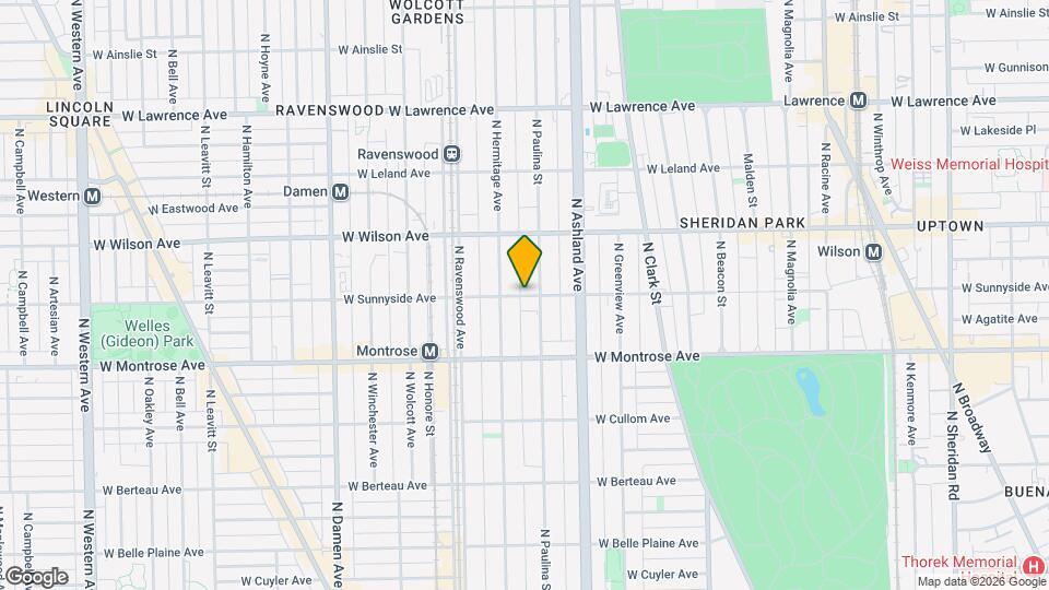 1714 W Sunnyside Ave Map and Location Details