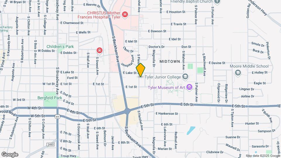 1206 S Fleishel Ave Map and Location Details