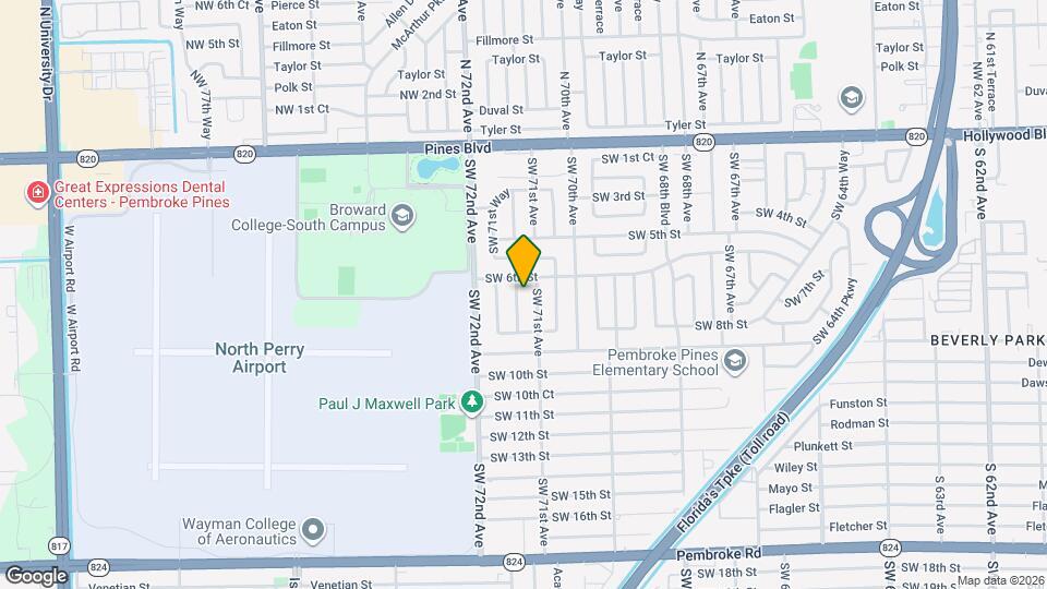 621 SW 71st Terrace Map and Location Details