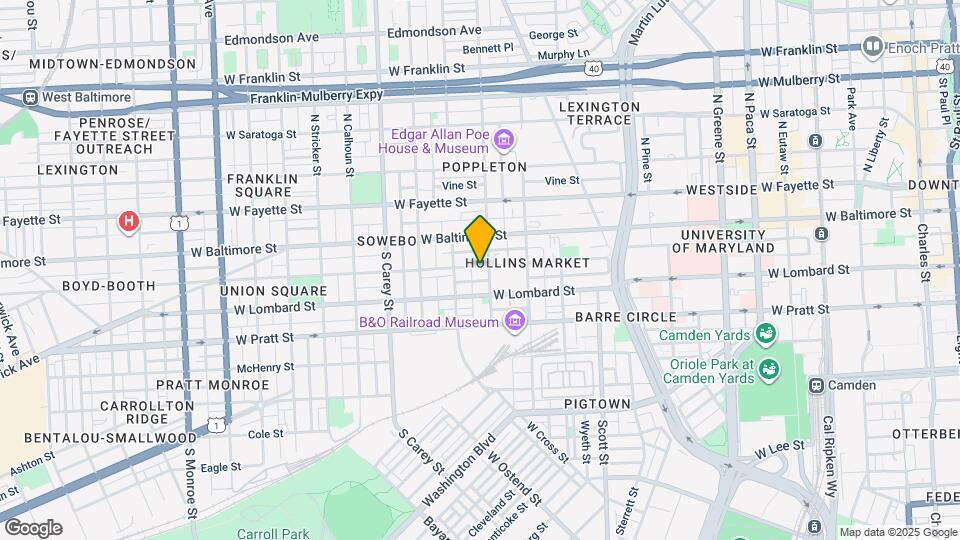 1011 Hollins St Map and Location Details