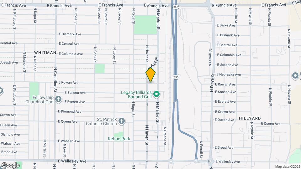 3008 E Rowan Ave Map and Location Details