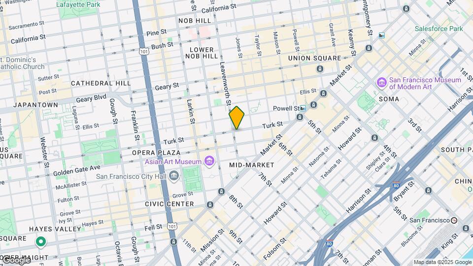 285 Turk St Map and Location Details