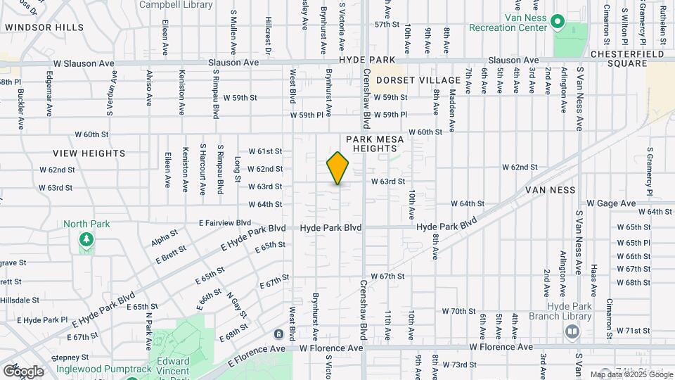 6315 S Victoria Ave Map and Location Details