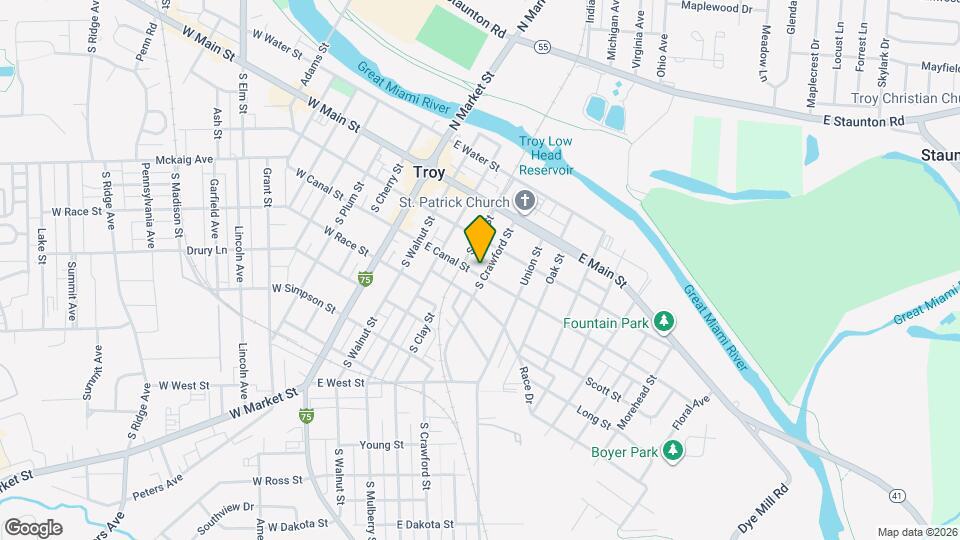 319 E Canal St Map and Location Details