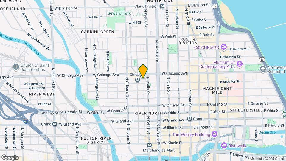 165 W Superior St Map and Location Details