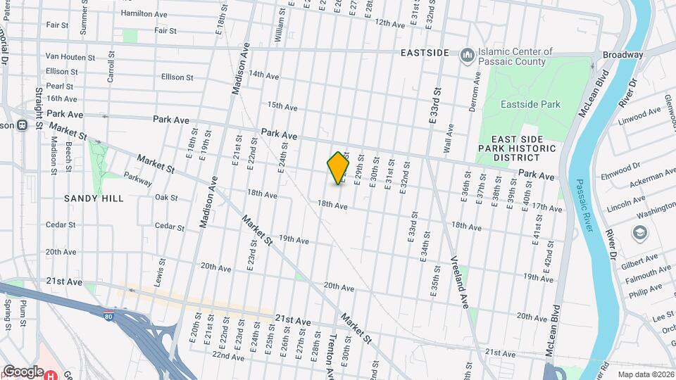 736 E 28th St Map and Location Details