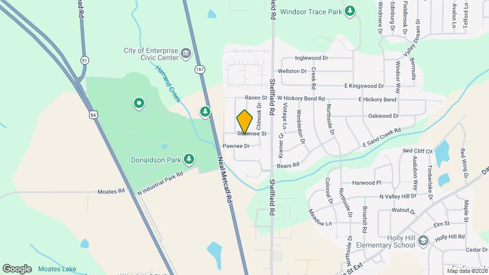 301 Shawnee St Map and Location Details