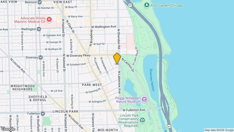 2700 N Lakeview Ave Map and Location Details