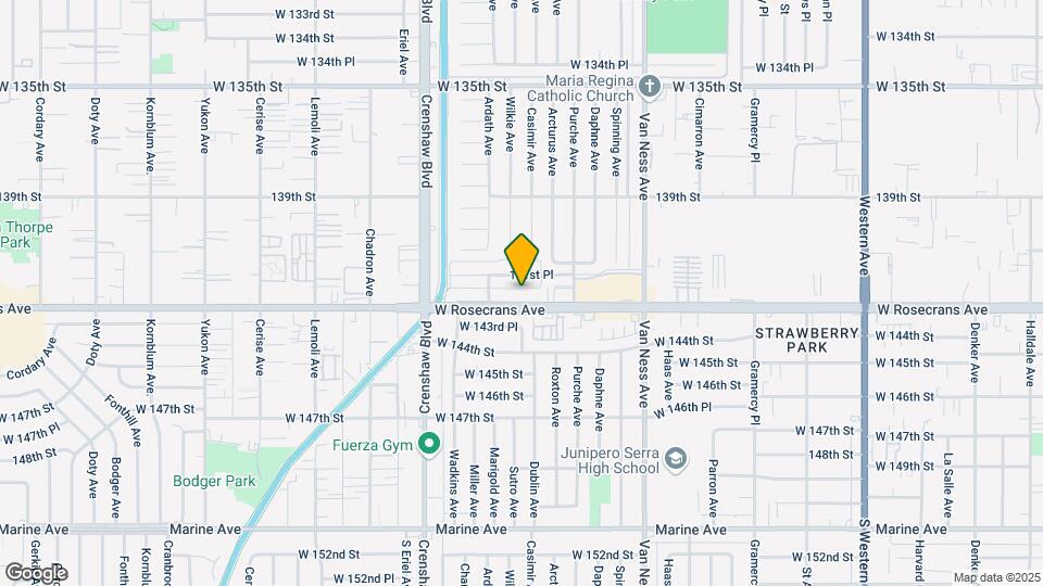 2709 W Rosecrans Ave Map and Location Details