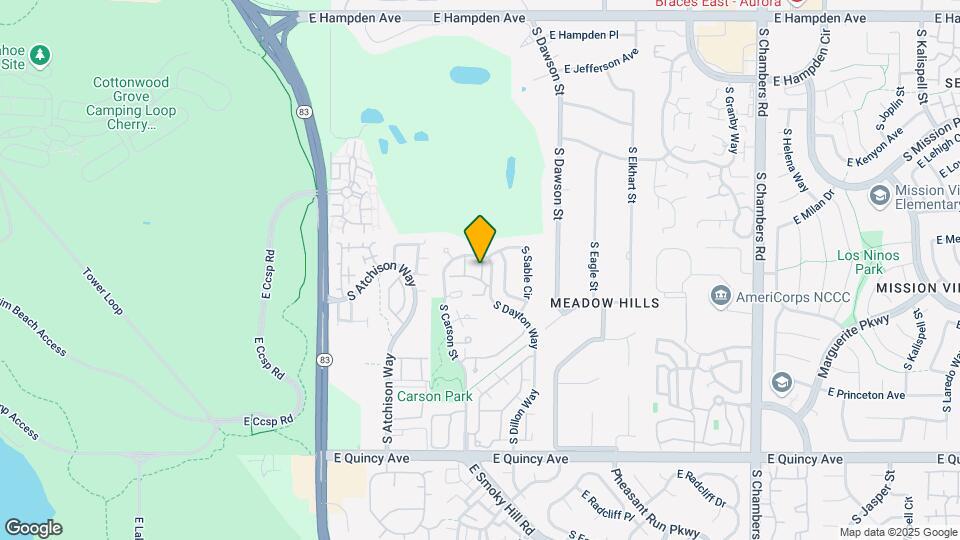 3993 S Dillon Way, Unit 101 Map and Location Details