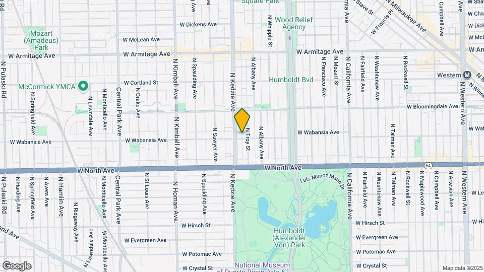 3138 W Wabansia Ave Map and Location Details