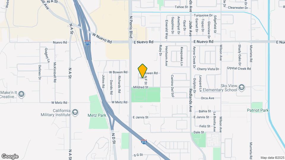 1054 N F St Mapa y Detalles de la Ubicación