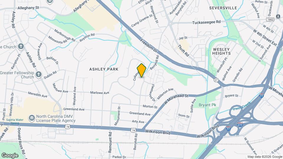 1710 Berryhill Rd Map and Location Details