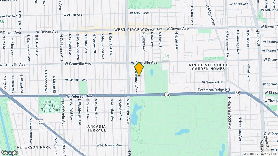 6101 N Claremont Ave Map and Location Details