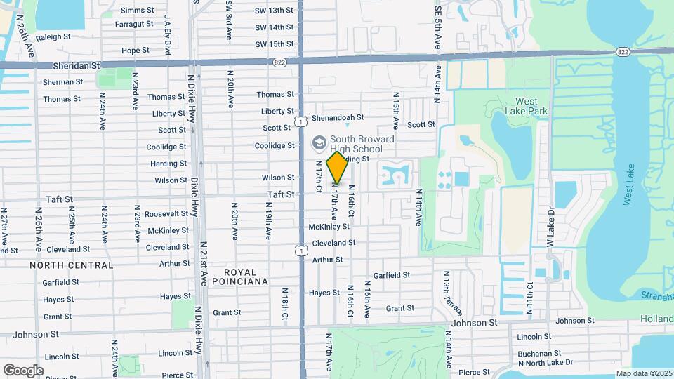 1641 Taft St Map and Location Details