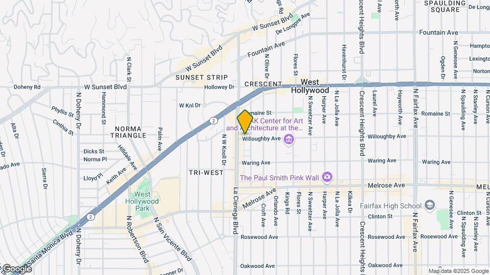 8467 Willoughby Ave Map and Location Details