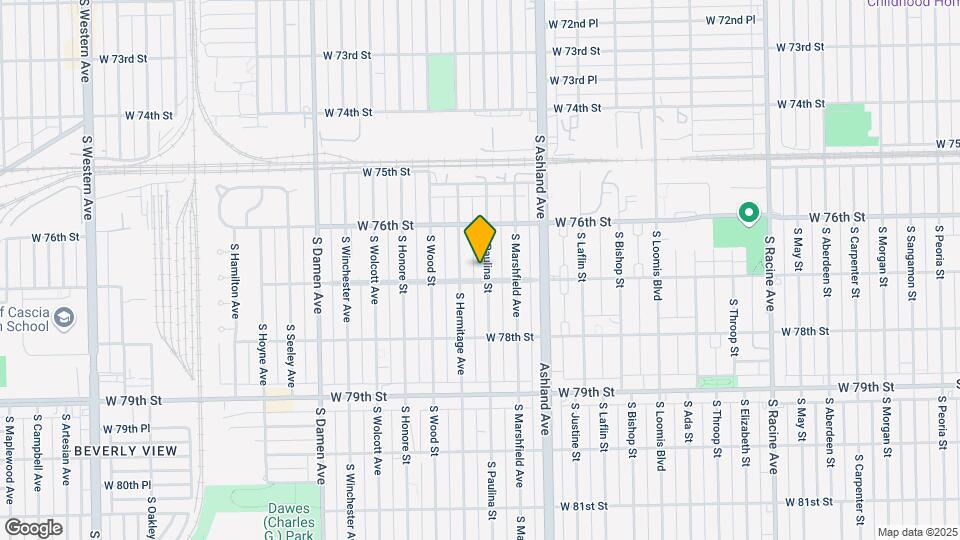7648 S Paulina St Map and Location Details