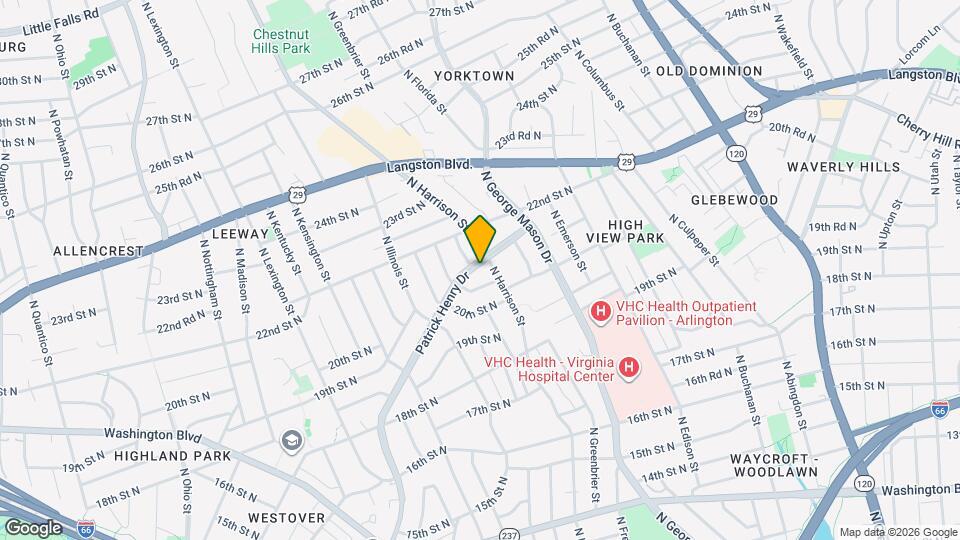 2121 Patrick Henry Dr Map and Location Details