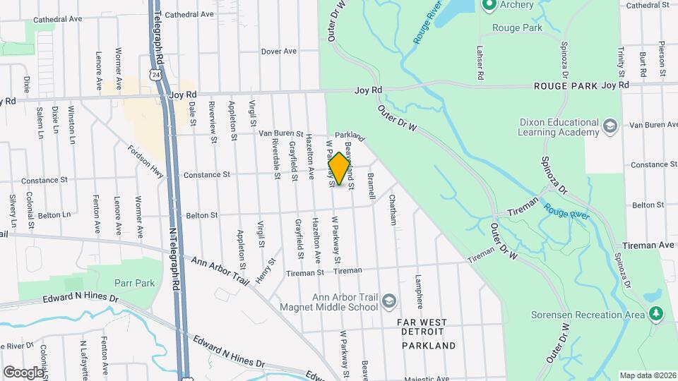 $1,350 - 3 Bed / 1 Bath  Home Map and Location Details
