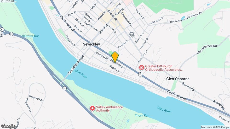 746 McDonald St Map and Location Details