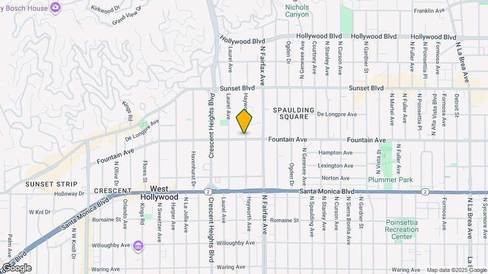 7951 Fountain Ave Map and Location Details