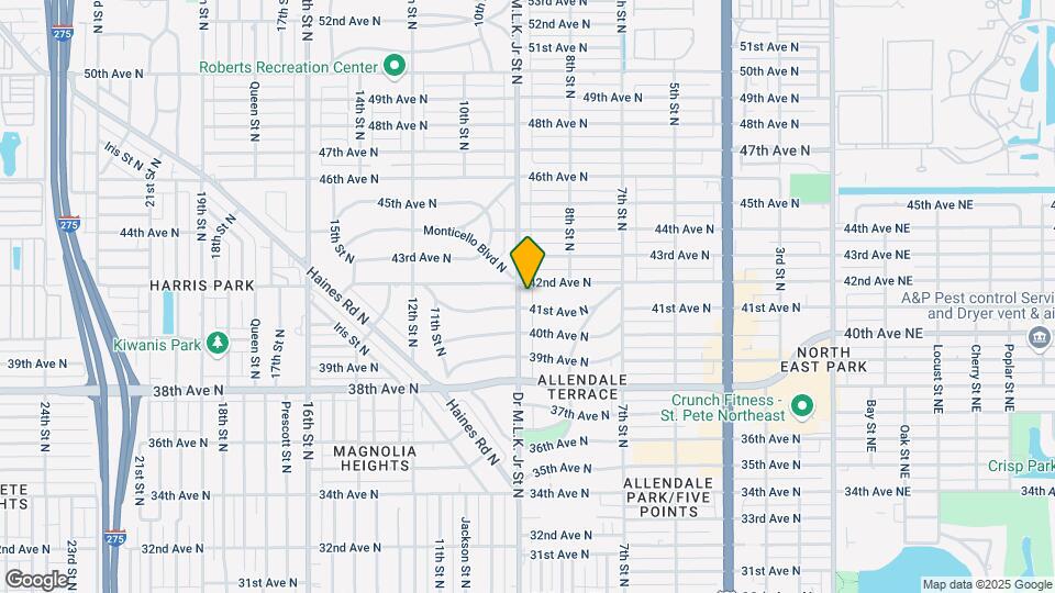 4111 Dr M.L.K. Jr St N Map and Location Details