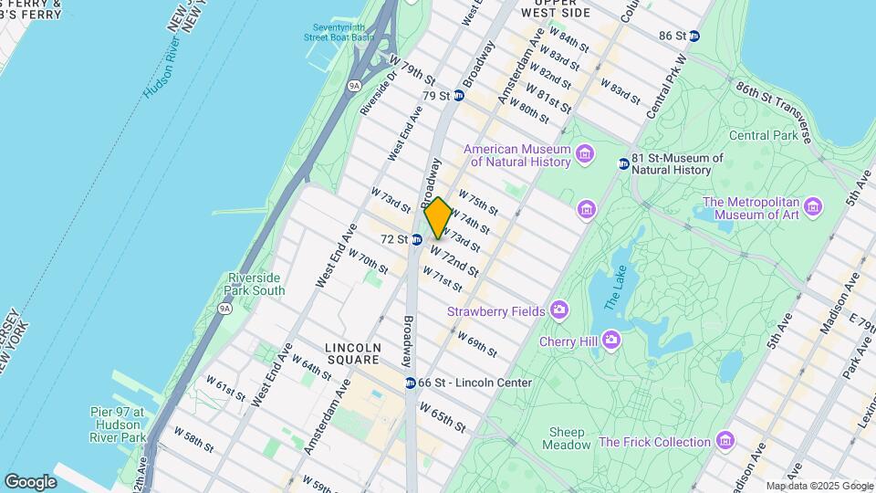 165 West 72nd Street Map and Location Details