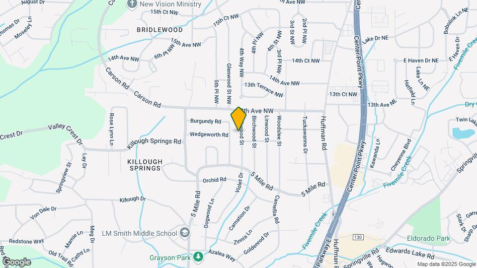 1208 Oakwood St Map and Location Details
