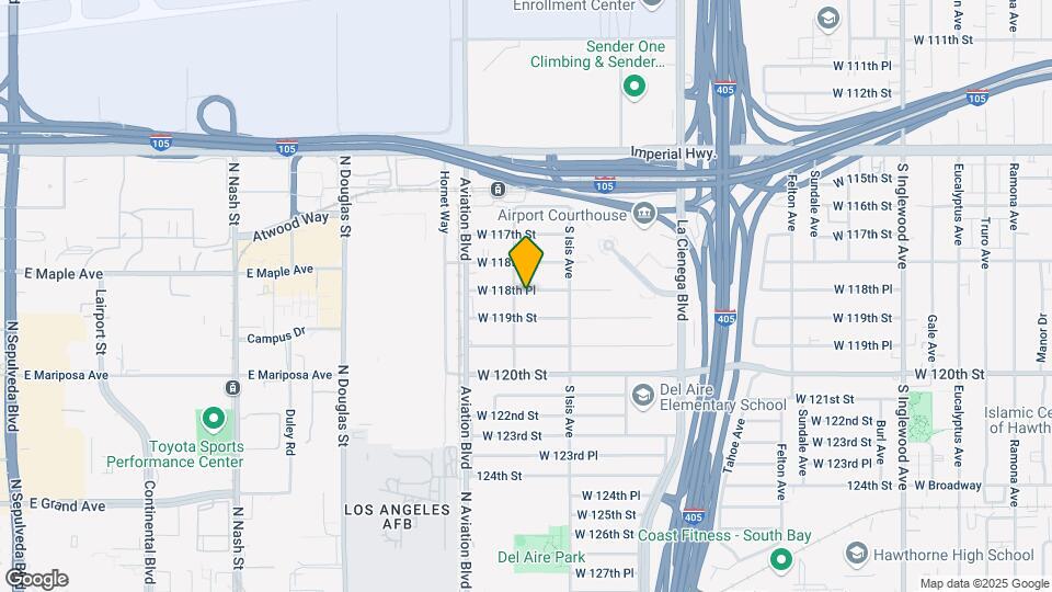 5448 W 118th Pl, Unit 1BR plus home office Map and Location Details