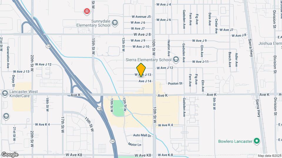 1051 W Ave J14 Map and Location Details
