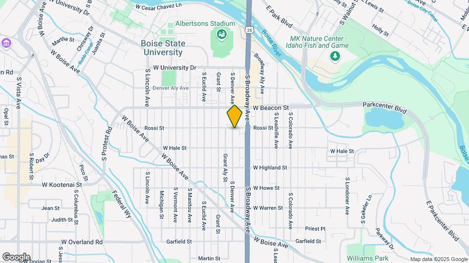 1304 S Denver Ave Mapa y Detalles de la Ubicación