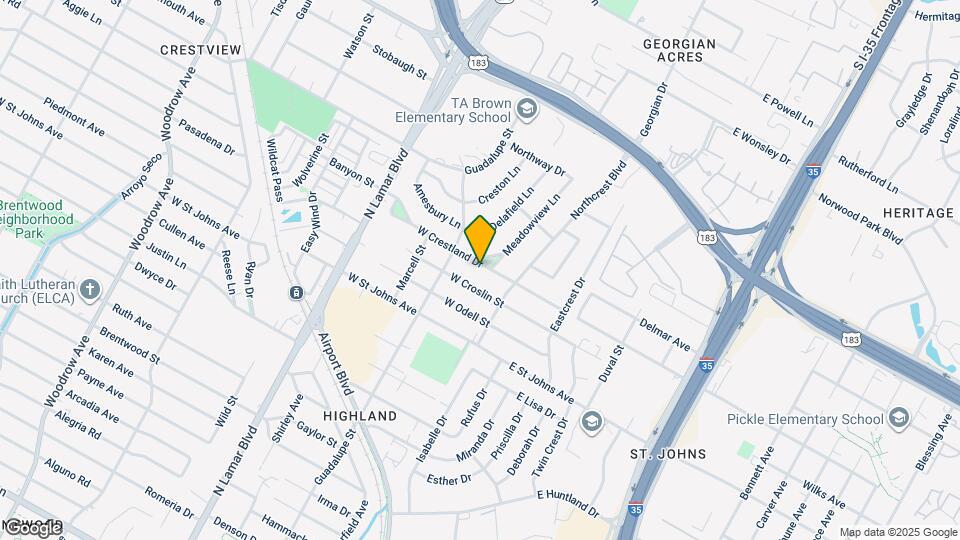 411 W Crestland Dr Map and Location Details
