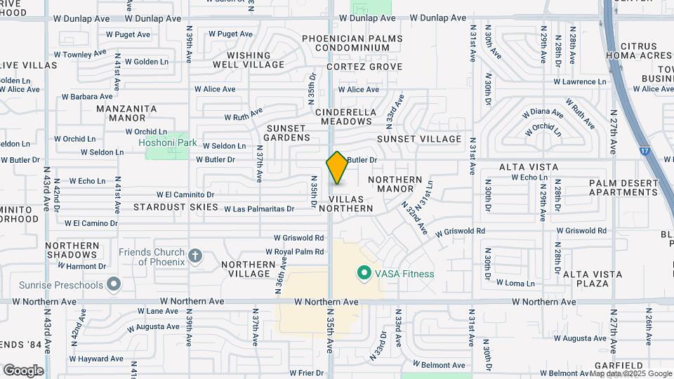 3432 W El Caminito Dr Map and Location Details