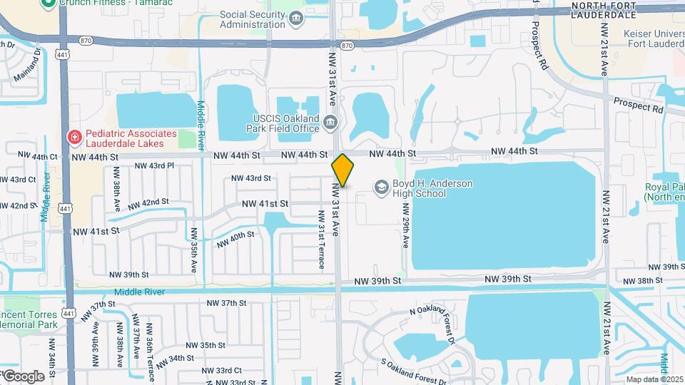 4121 NW 30th Terrace Map and Location Details