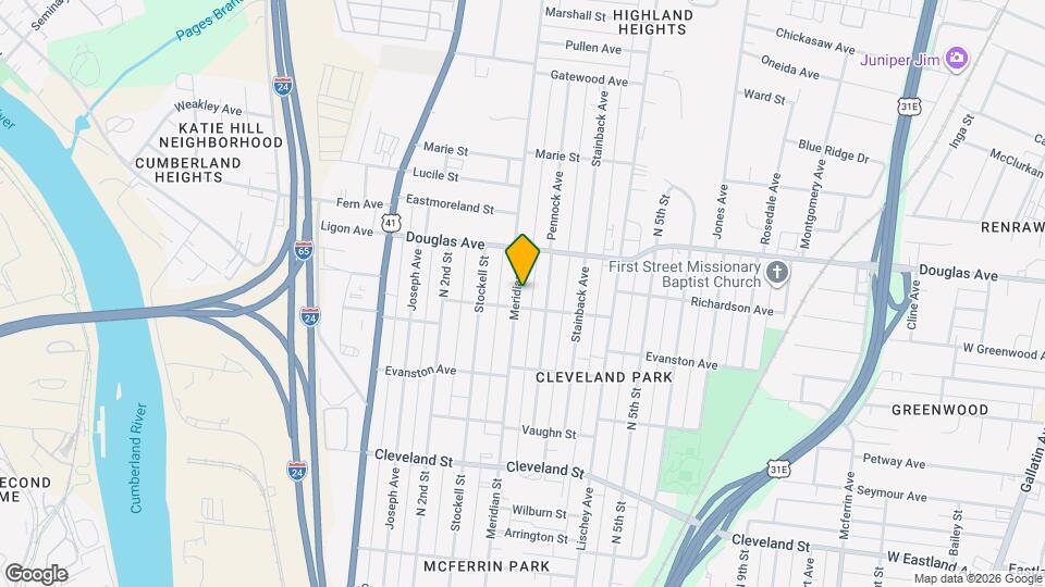 1205 Meridian St Map and Location Details