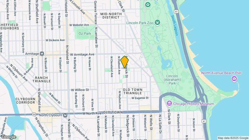 1854 N Sedgwick St Map and Location Details