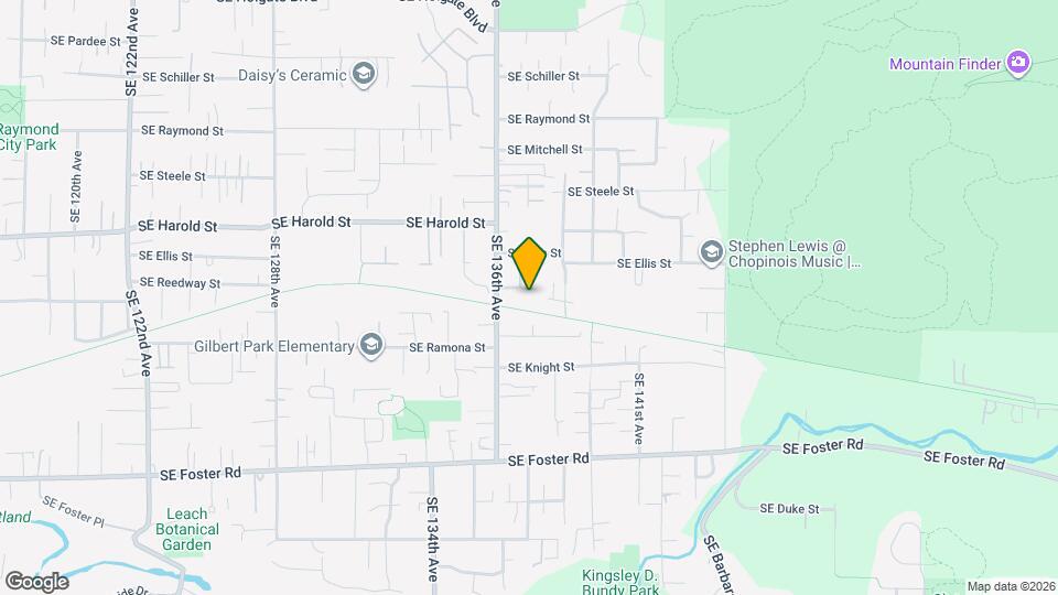 13726 SE Reedway St Map and Location Details