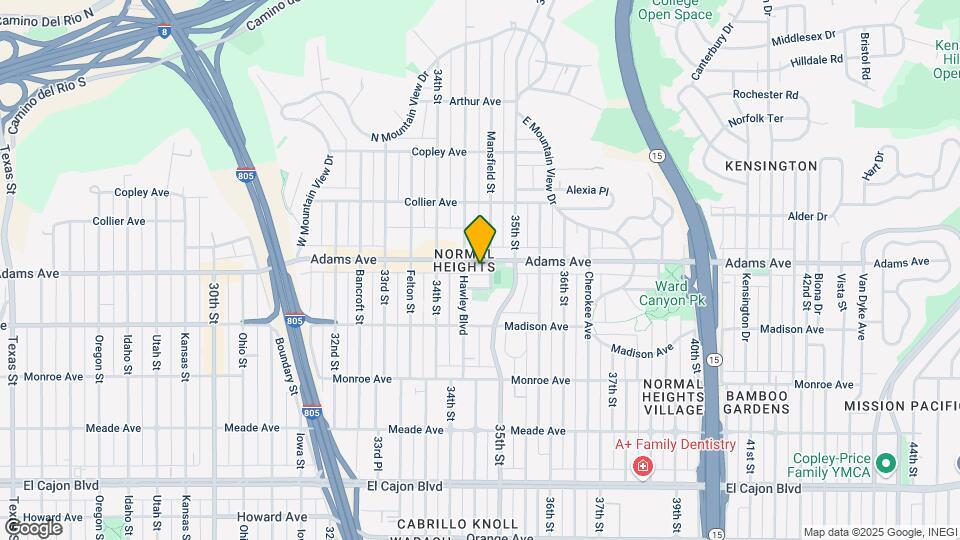 3455 Adams Ave Map and Location Details